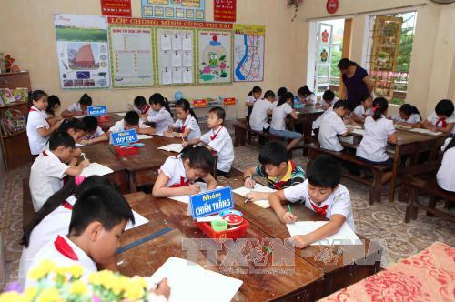 Rà soát chấn chỉnh việc triển khai mô hình trường tiểu học mới VNEN  Giáo  dục  Vietnam VietnamPlus