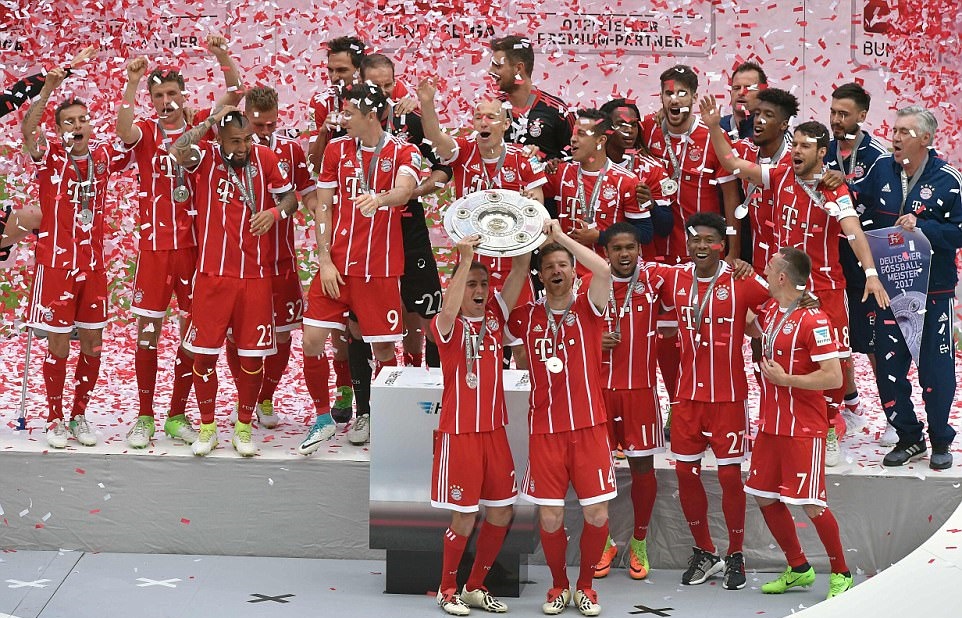 Bayern Munich ăn mừng chức vô địch Bundesliga thứ 5 liên tiếp | baotintuc.vn