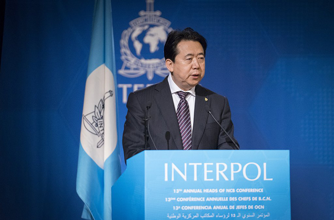 Kết quả hình ảnh cho Mạnh Hoành Vĩ giám đốc interpol