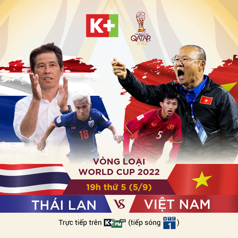 K+ sẽ truyền tải trận đấu giữa Việt Nam và Thái Lan trực tiếp trên kênh của mình, hãy đăng ký ngay để xem trận đấu đầy kịch tính và đầy cảm xúc. Đây là trận đấu rất quan trọng nên hãy đến sân hoặc xem trực tuyến để cổ vũ cho đội tuyển mình yêu quý.