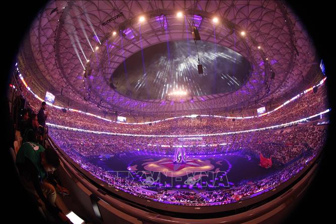 Quang cảnh sân vận động Lusail trong lễ khai mạc Asian Cup 2023. Ảnh: AFP/TTXVN