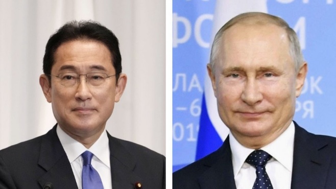 日本の首相とロシアの大統領が電話でウクライナの状況について話し合った