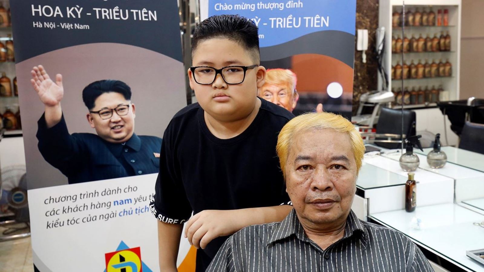 Thợ tóc Việt miễn phí cắt tóc giống ông Kim Jong-un, Donald Trump |  baotintuc.vn