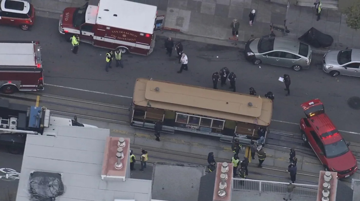 Sự cố dừng xe điện cáp ở San Francisco (Mỹ) khiến 15 người bị thương Chú thích ảnh