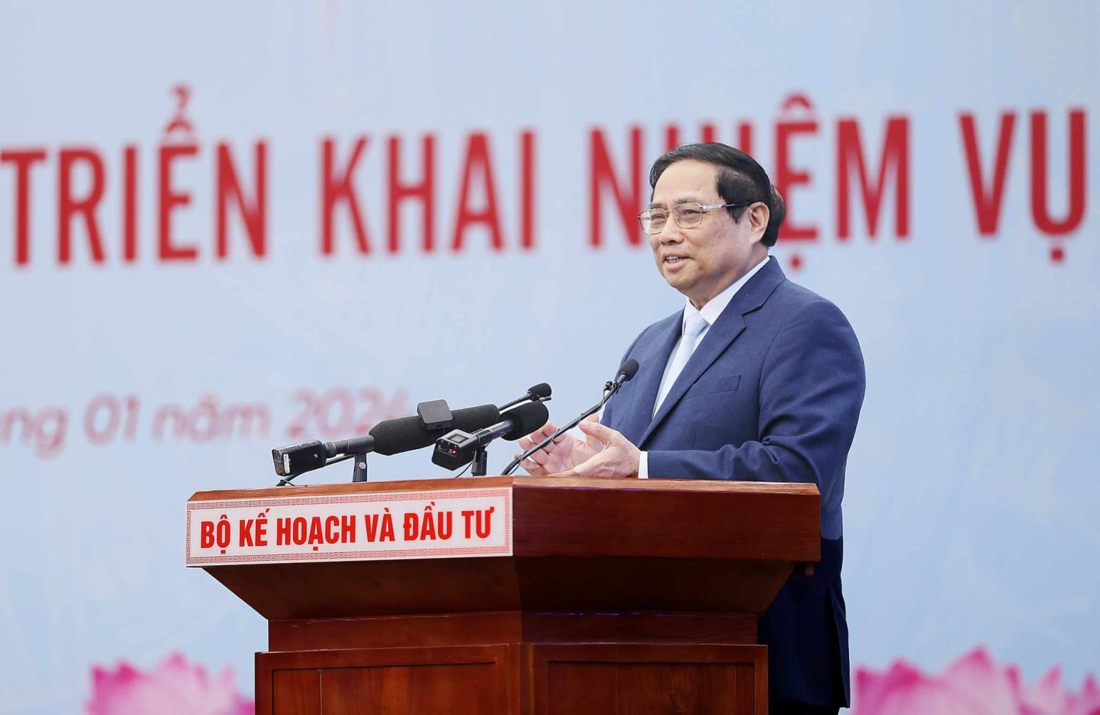 Thủ tướng Phạm Minh Chính phát biểu chỉ đạo tại hội nghị. Ảnh: Dương Giang/TTXVN