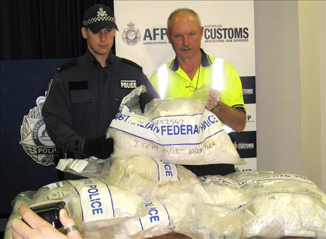 Australia: Bắt 12 đối tượng vận chuyển số lượng ma túy kỷ lục