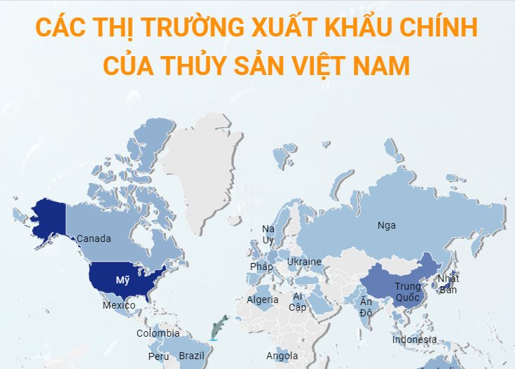 Các thị trường xuất khẩu chính của thủy sản Việt Nam | baotintuc.vn