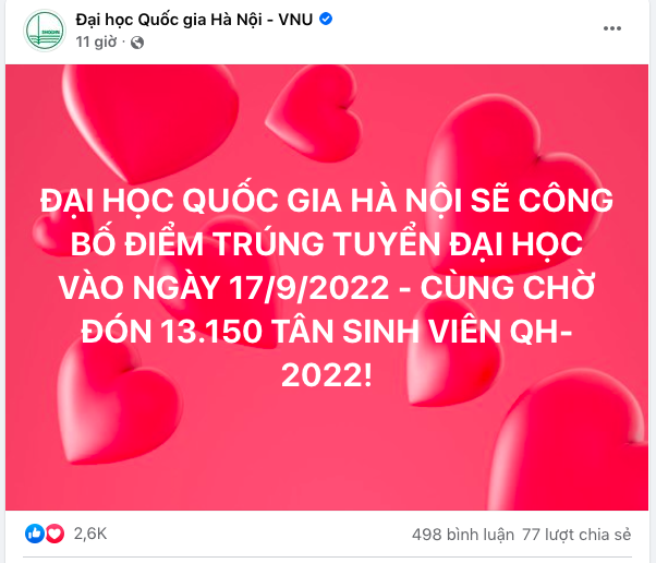 Đại học Quốc gia Hà Nội sẽ công bố điểm chuẩn đại học khi nào và biến động ra sao?