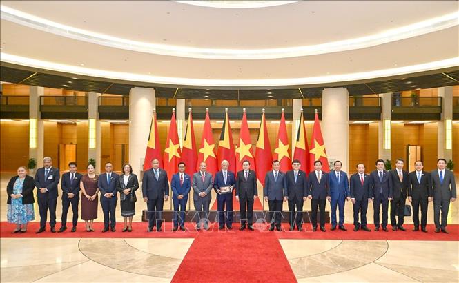 Chủ tịch Quốc hội hội kiến Thủ tướng Timor-Leste Chú thích ảnh