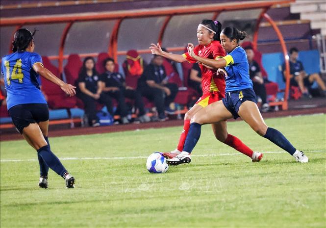 Thắng thuyết phục 4-0, nữ Việt Nam tiến vào vòng chung kết Asian Cup Chú thích ảnh