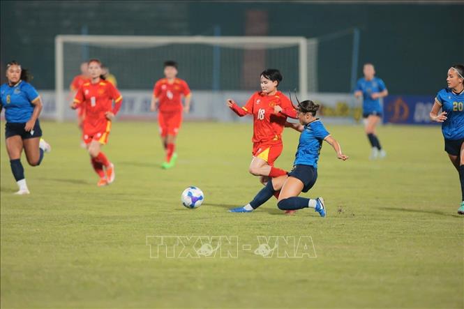 Thắng thuyết phục 4-0, nữ Việt Nam tiến vào vòng chung kết Asian Cup Chú thích ảnh
