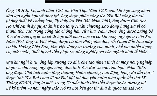 Kỹ sư già Vũ Hữu Lê - người sáng chế máy nông cụ